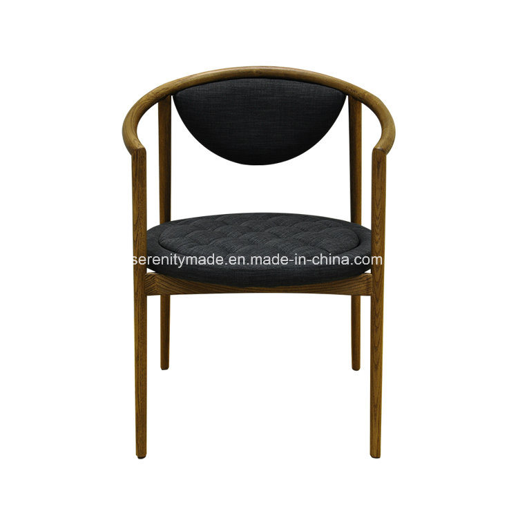 Modern Italian Leather Padded Seat Wood Frame Chair for Dining Room