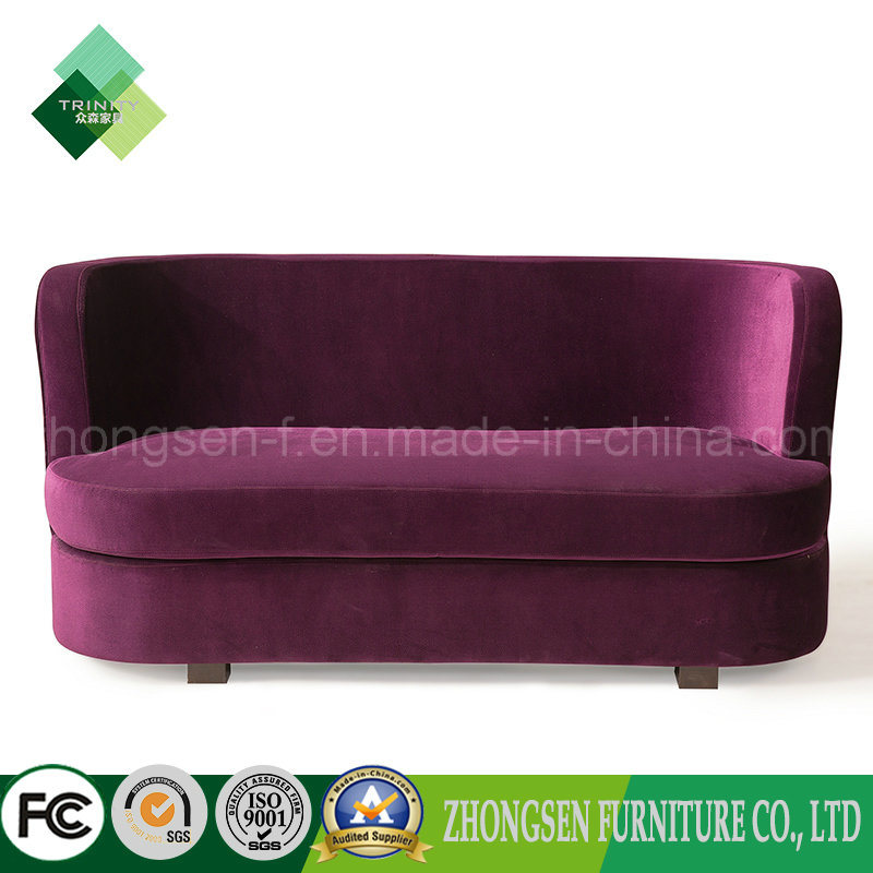 Living Room Sofa Bed Purple Fabric Sofa Set for Sale