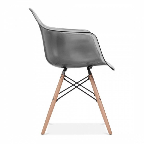 Dining Chair Retro Designer Plastic Breakfast Bar Stool Wood Legs
