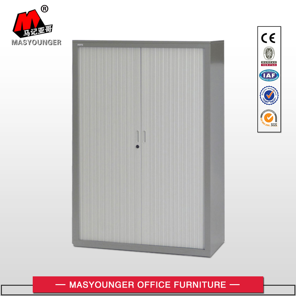 1400mm Height PVC Metal Good Quality with Two Shelves Office Furniture Roll Door Cabinet