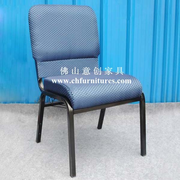 High Density Church Chair with Blue Fabric (YC-G38-01)