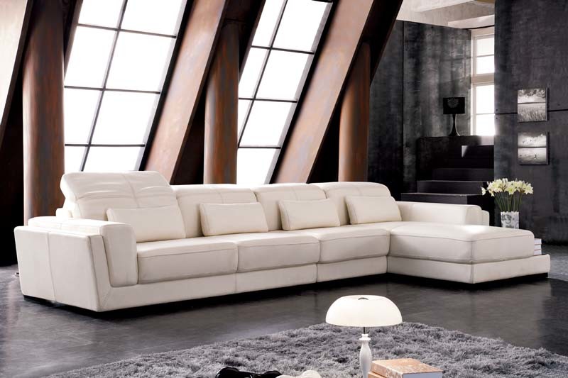 Modern Leather Corner Sofa Bed Chair Home Furniture