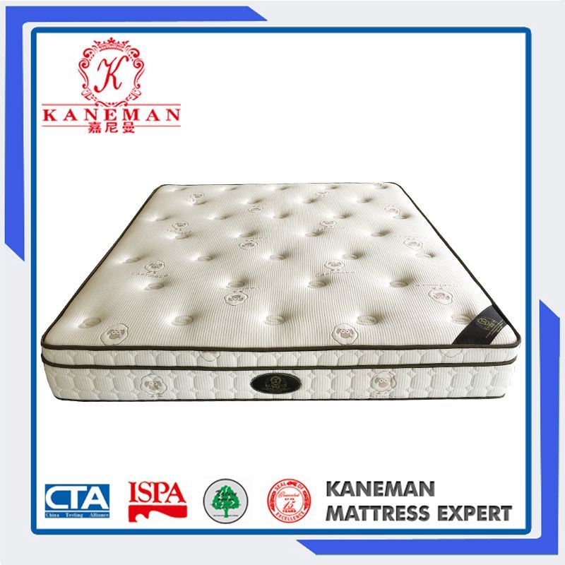 Queen Size Cashmere Fabric Pocket Spring Mattress Compressed in a Box