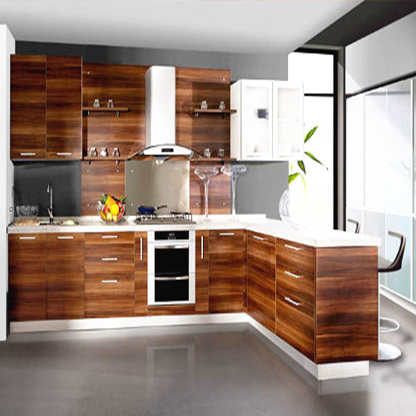 Wooden Color Kitchen Cabinet (k-060)