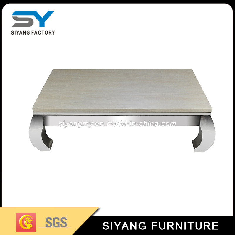 Hotel Modern Stainless Steel Square Coffee Table