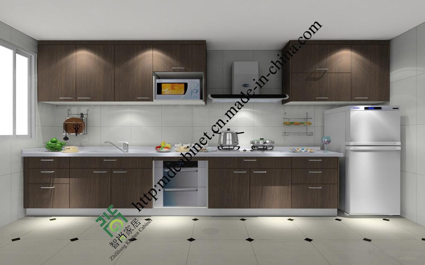 Customized Design UV Kitchen Cabinet Manufacturer (zs-425)