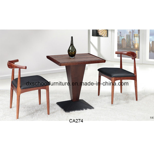High Quality Ash Wood Dining Table with Cow Chair