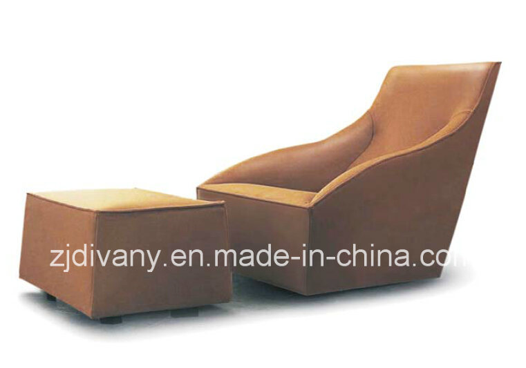 European Style Wooden Leather Fabric Leisure Sofa (D-54-1 & 2)