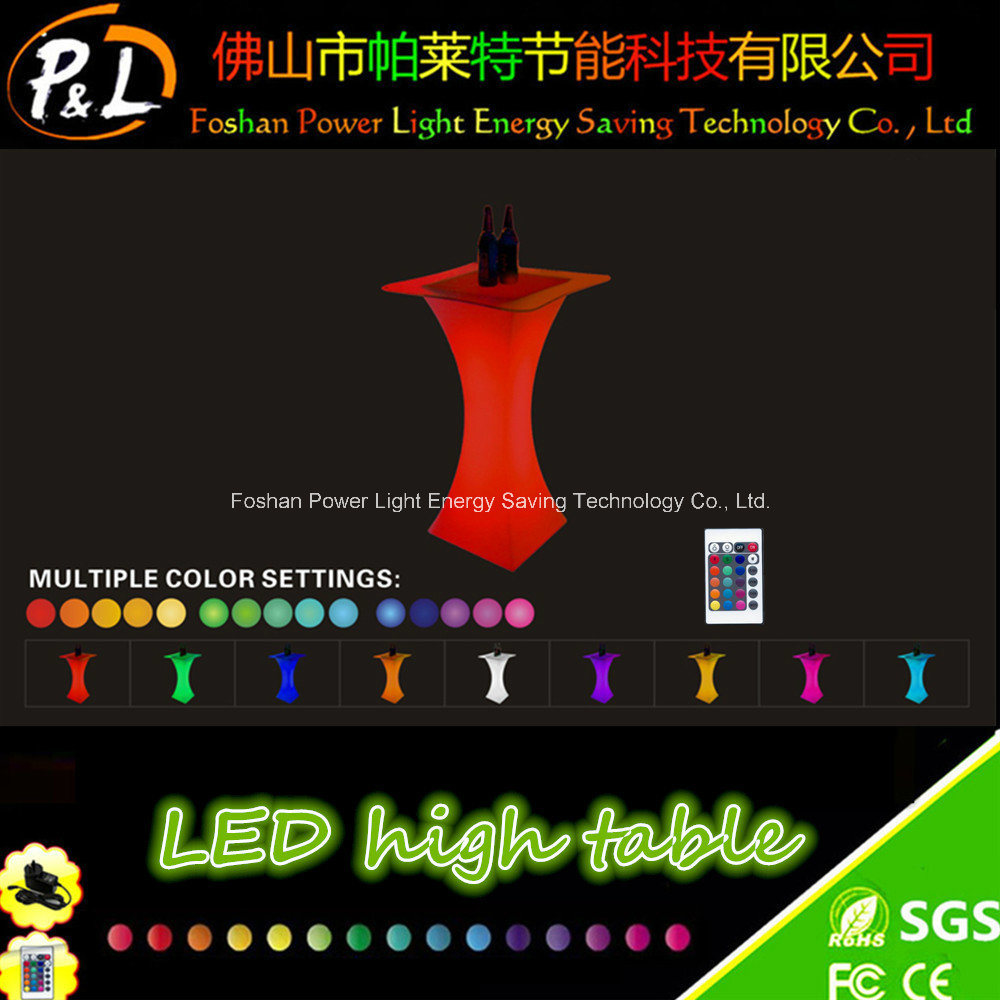 Patio Furniture Color Changing Plastic Illuminated LED Table