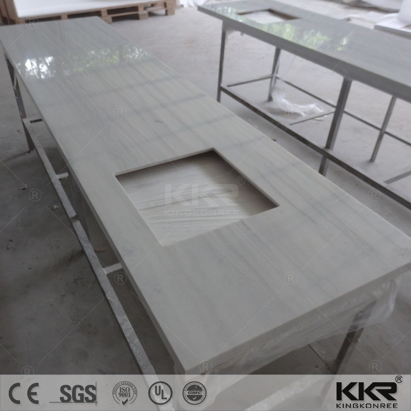 European Modern Stone Customized Marble Solid Surface Kitchen Countertop
