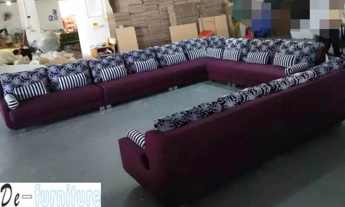 Salon Furniture, Modern Sofa, U Shape Fabric Sofa (NG920)