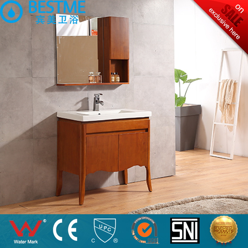 Red Color Solid Wood Bathroom Cabinet Bathroom Furniture by-X7082