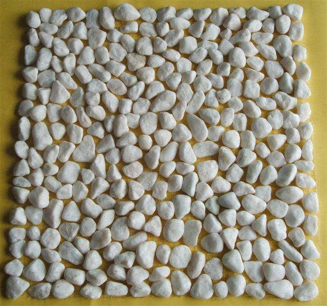 Polished Pebble Mosaic Stone for Outside Flooring with Multi Color