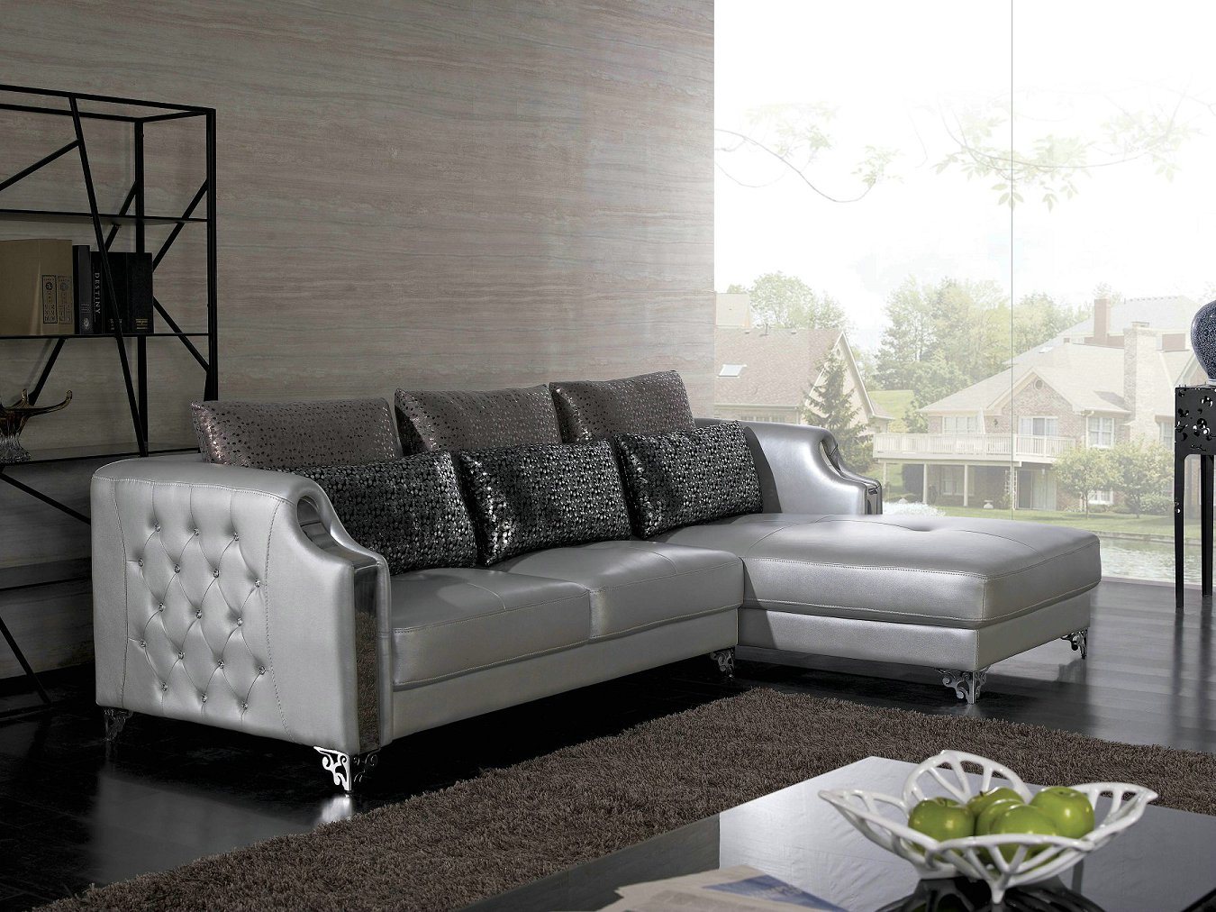 Living Room Genuine Leather Sofa Y077