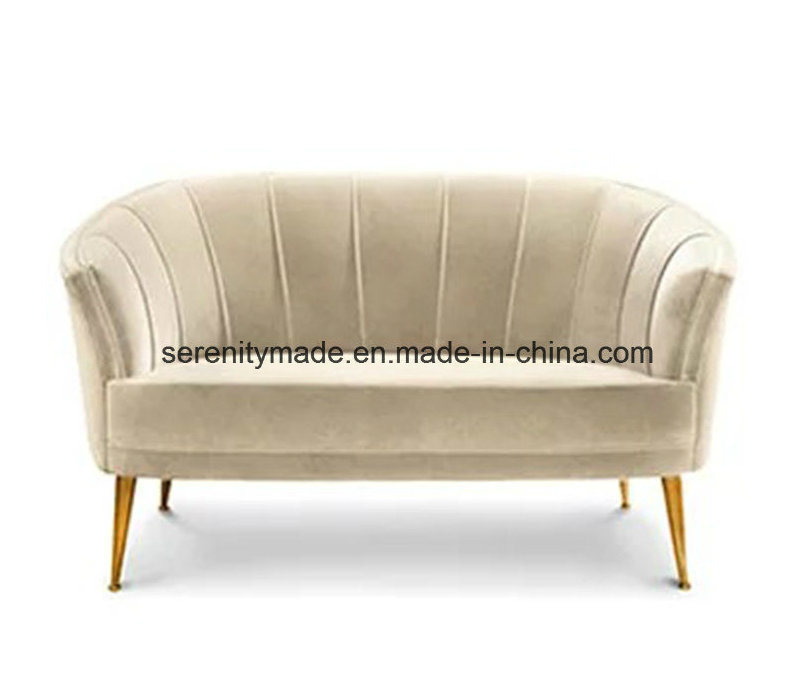 European Style Elegant White Lounge Fabric Sofa Chair for Wedding