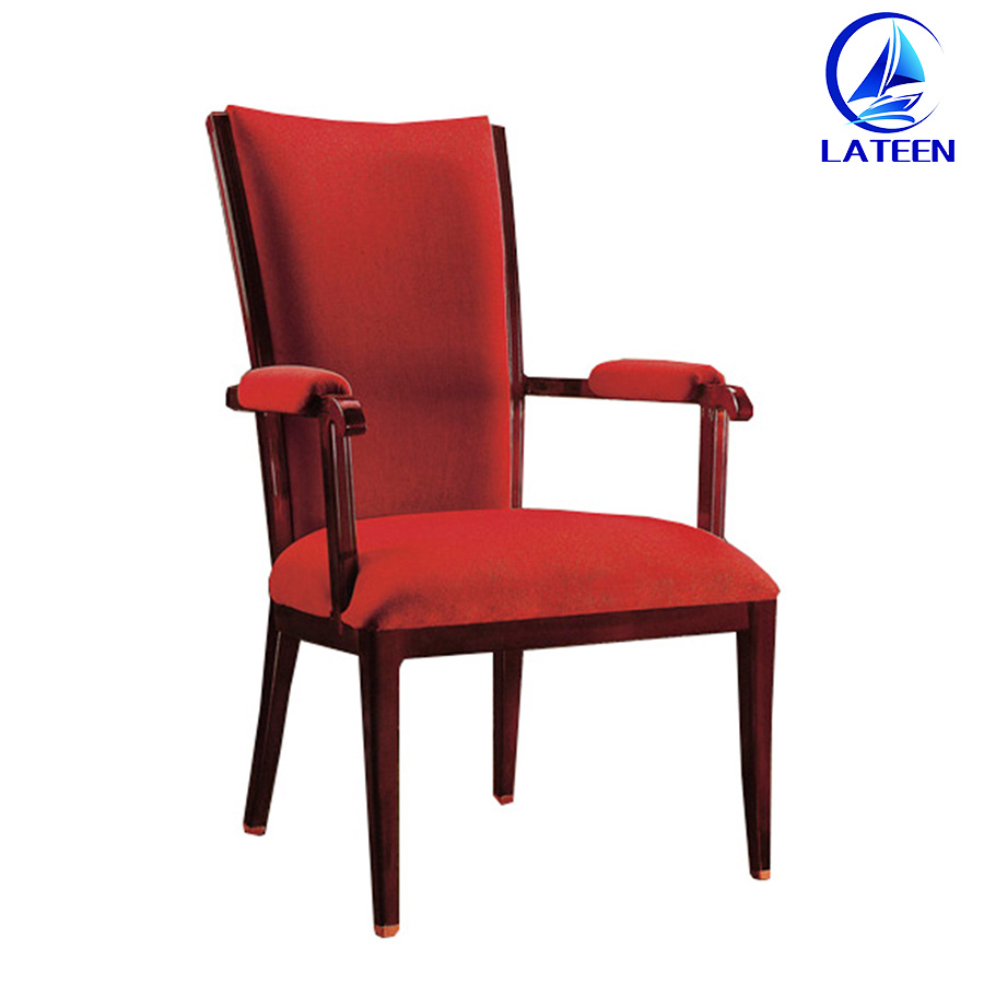 Modern Design Fabric Comfortable Backrest Armrest Banquet Dining Chair
