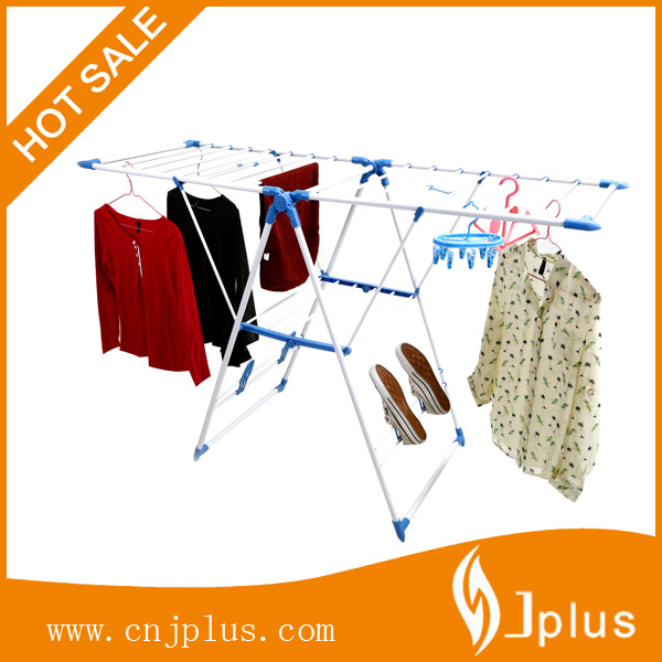 K-Type Blue Clothes Drying Rack with Shoe Rack Jp-Cr109PS