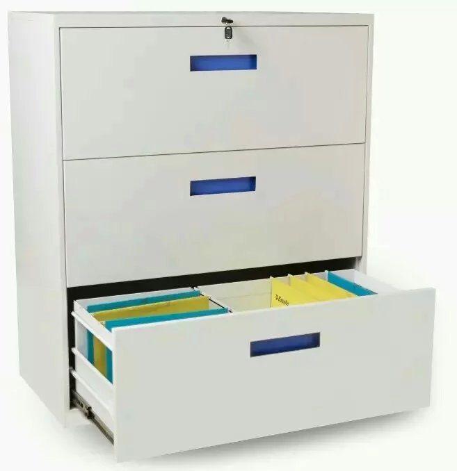 Office Use Lateral File Storage 3 Drawer Cabinet