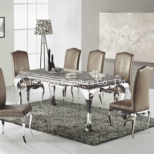 2017 Modern Style Dining Table with Stainless Steel