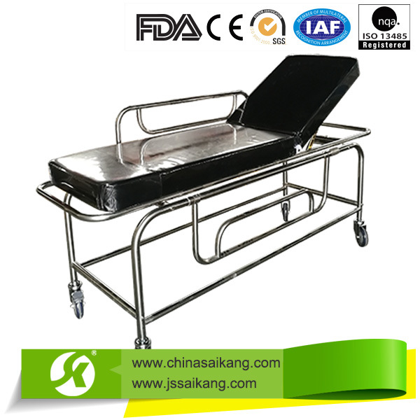 Utility Stainless Steel Patient Transfer Trolley for Hospital Use
