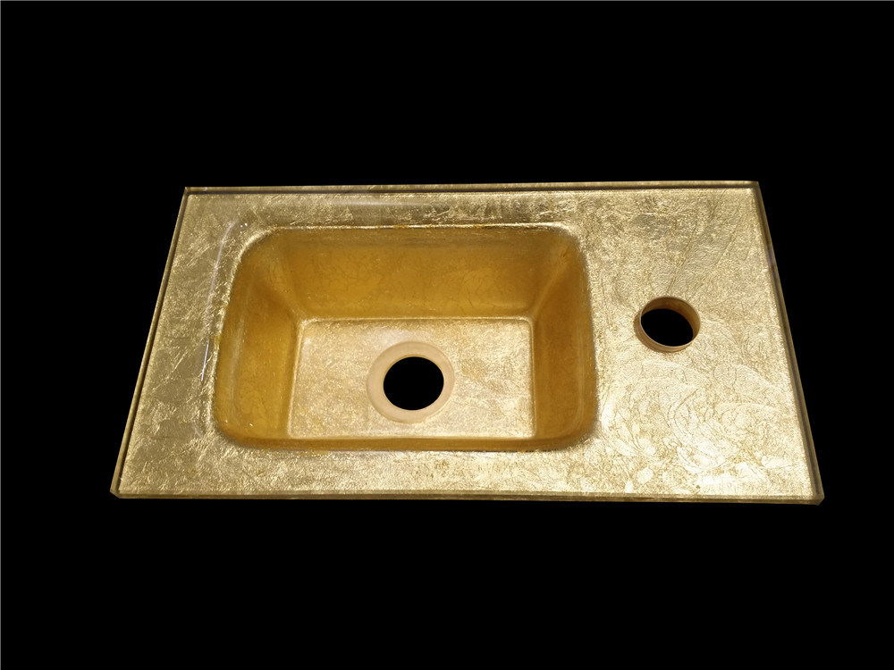 Small Tempered Glass One Piece Basin