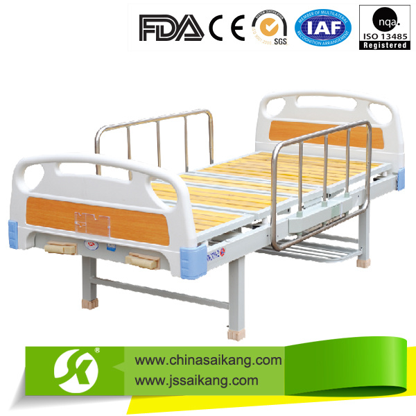 Hospital Bed Foldable Guardrail Wooden Bed Surface with Professional Service