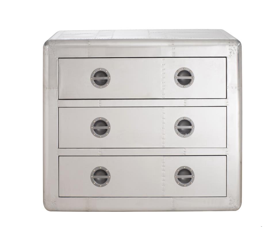 Vintage Aluminum Side Cabinet, Loft Style Furniture Rtk-11