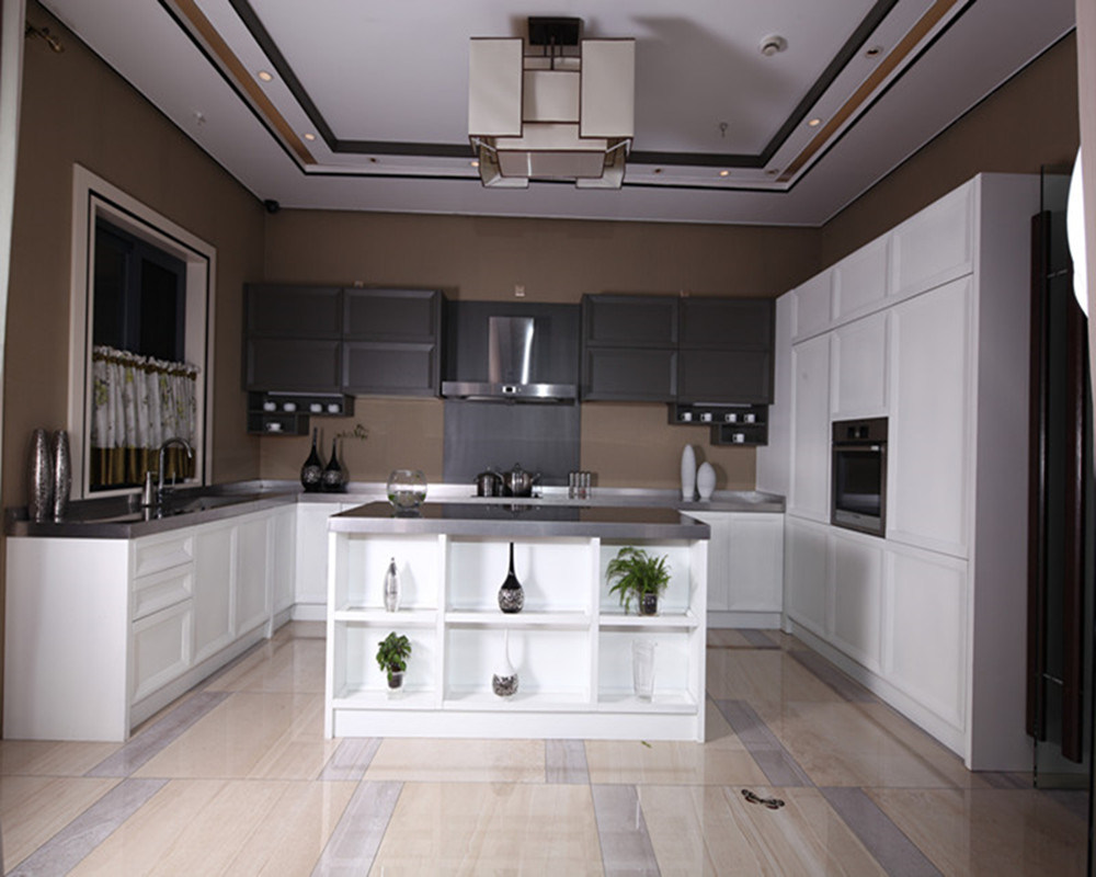 Welbom Modern Oak Solid Wood White Kitchen Cabinet Design