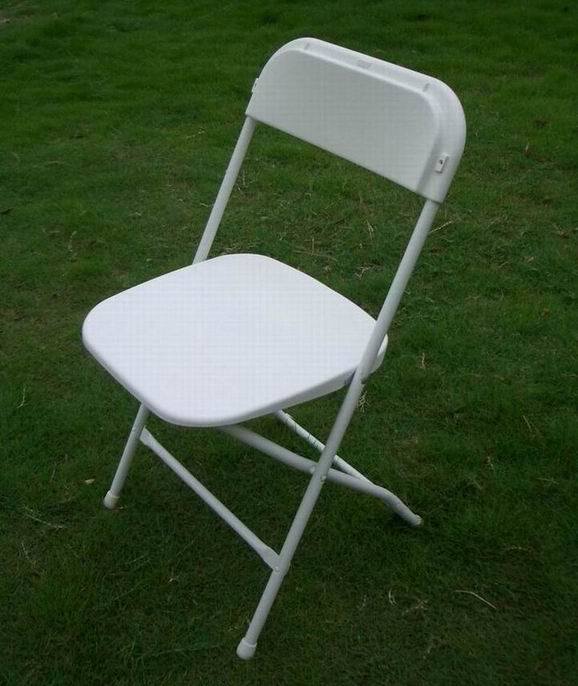 Plastic Party Folding Chair with Metal Frame