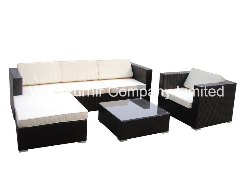 Patio Outdoor Wicker Furniture / Rattan Sectional Sofa Set