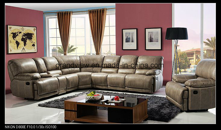 Home Furniture Recliner Corner Sofa with Storage Console