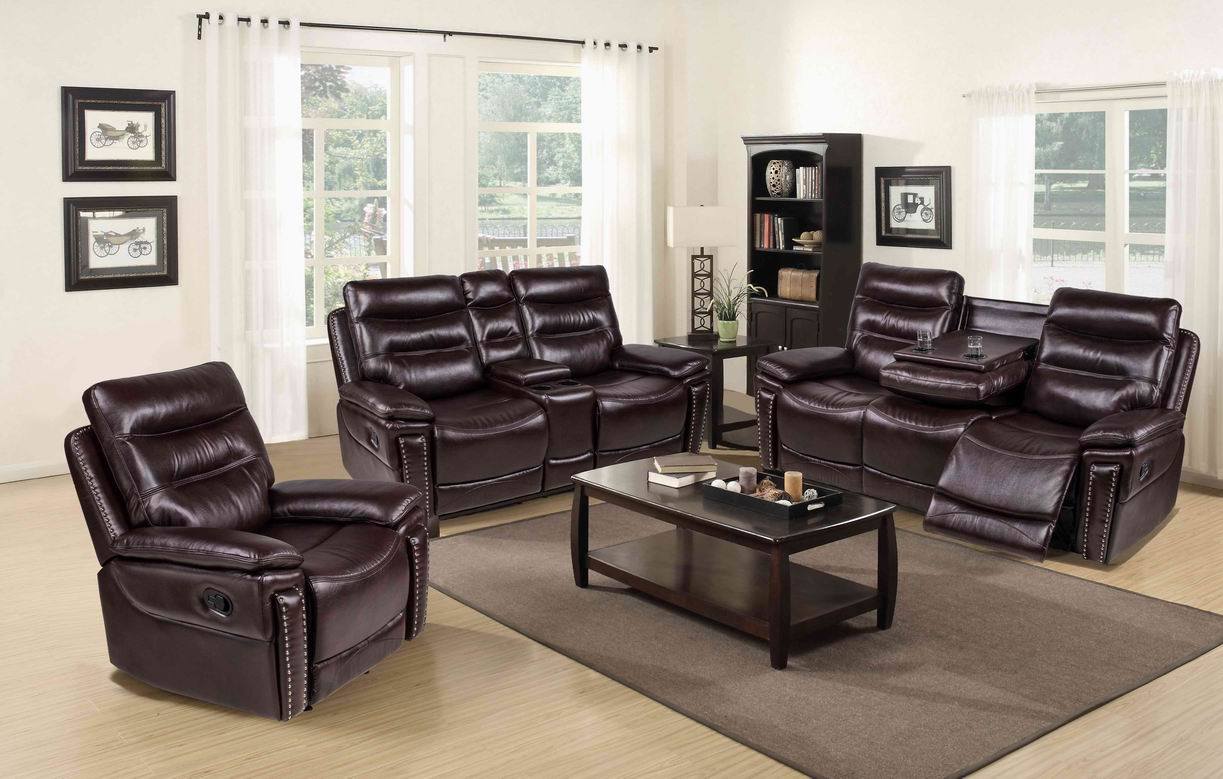 Leather Gel Recliner Sofa