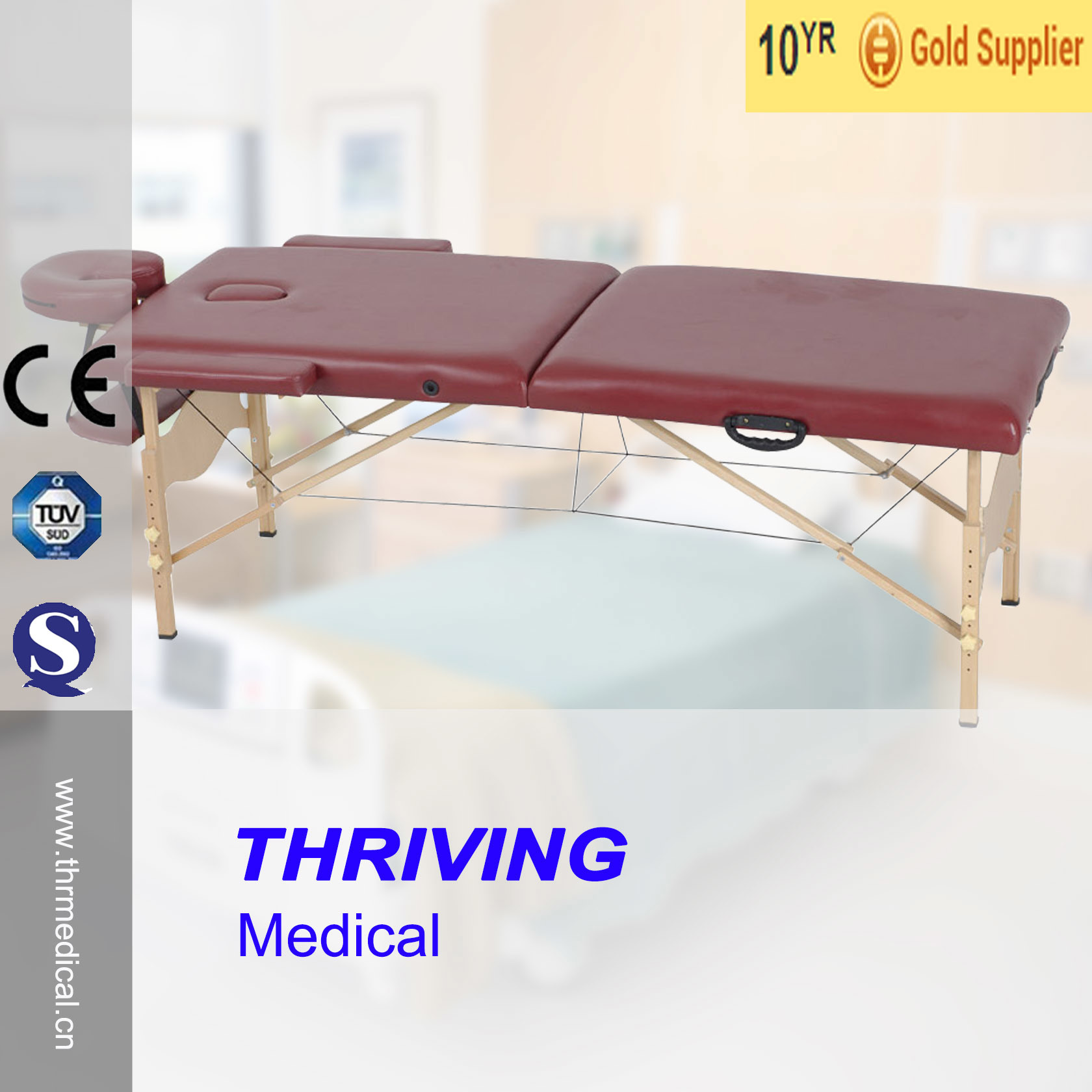 Portable Wooden Folding Massage Table (THR-WT003A)
