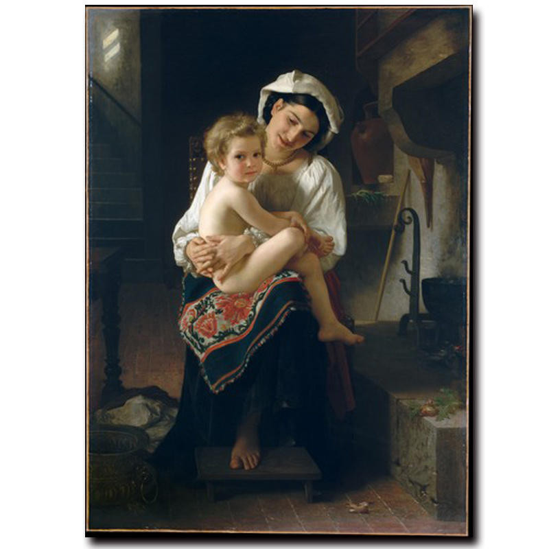 Wholesale High Quality Decoration Oil Painting, Home Decoration Painting, Art Painting (Young Mother Gazing at Her Child)