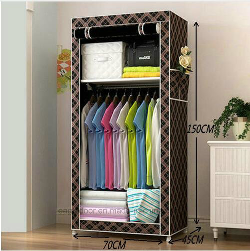 Modern Simple Wardrobe Household Fabric Folding Cloth Ward Storage Assembly King Size Reinforcement Combination Simple Wardrobe (FW-31B)