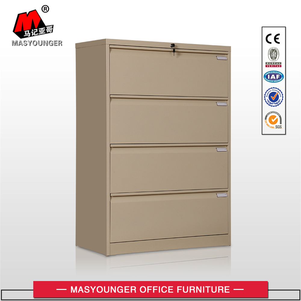 Good Quality Knocked Down Construction Metal Office Use Lateral Storage 4 Drawers Filing Cabinet