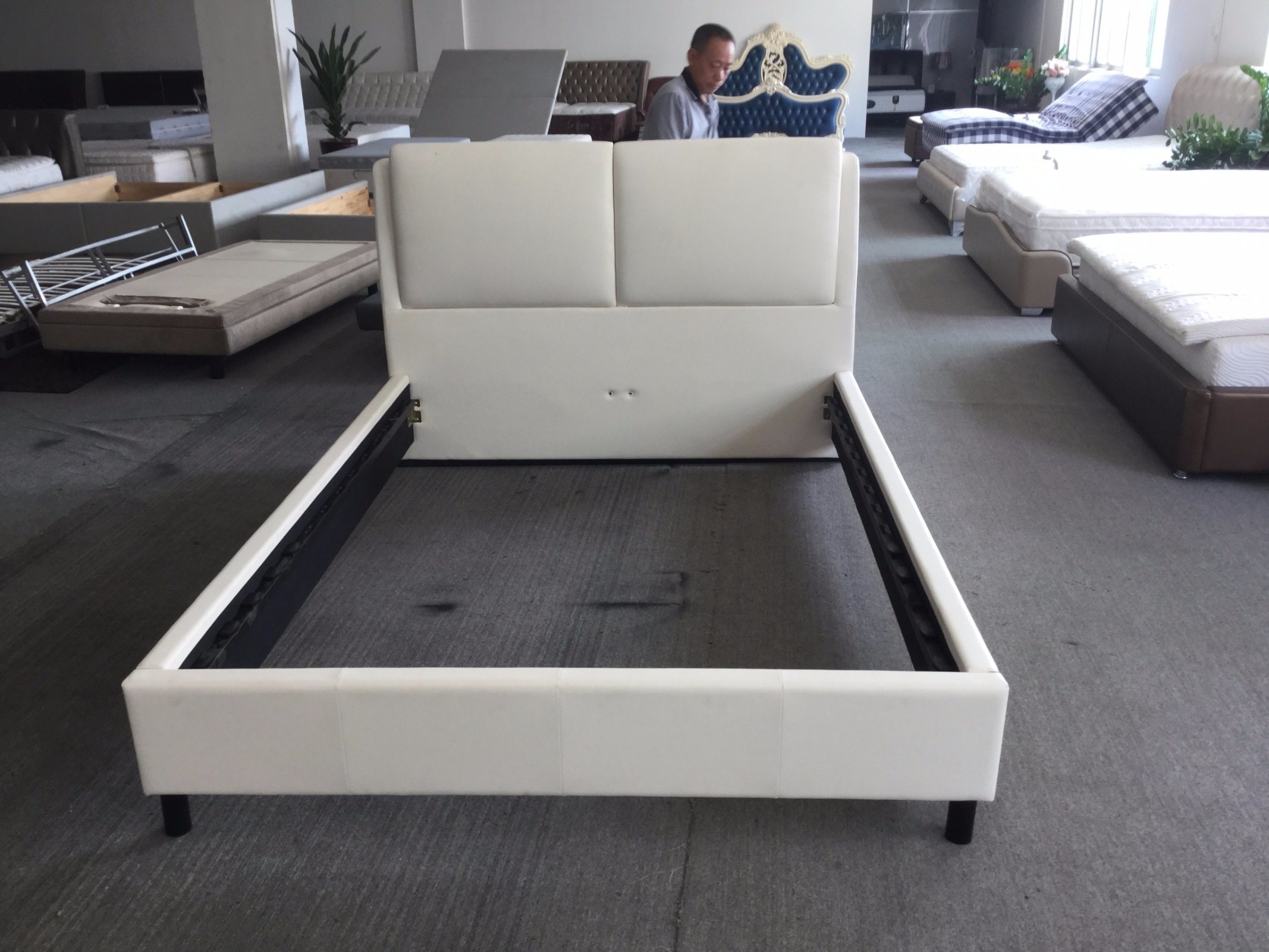Queen Size White Color Reliable Bed