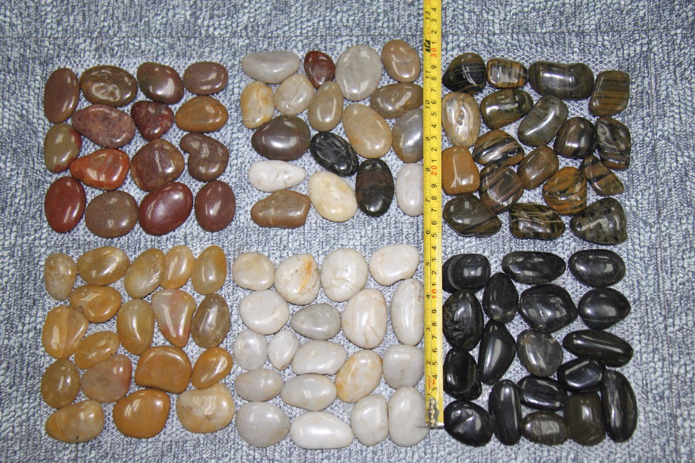 Polished Natural Stone Red/Brown/White/Black/Multicolor Cobble & Pebble