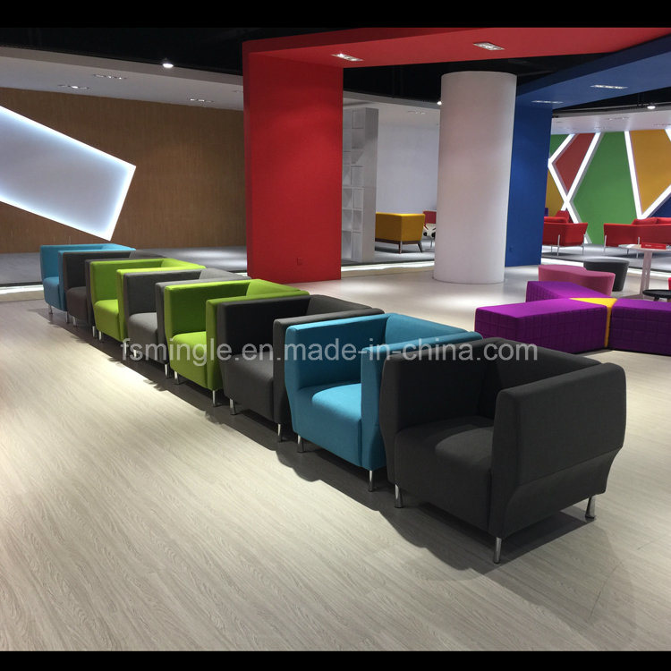 Modern Office Furniture Comfortable Fabric Leisure Wooden Sofa