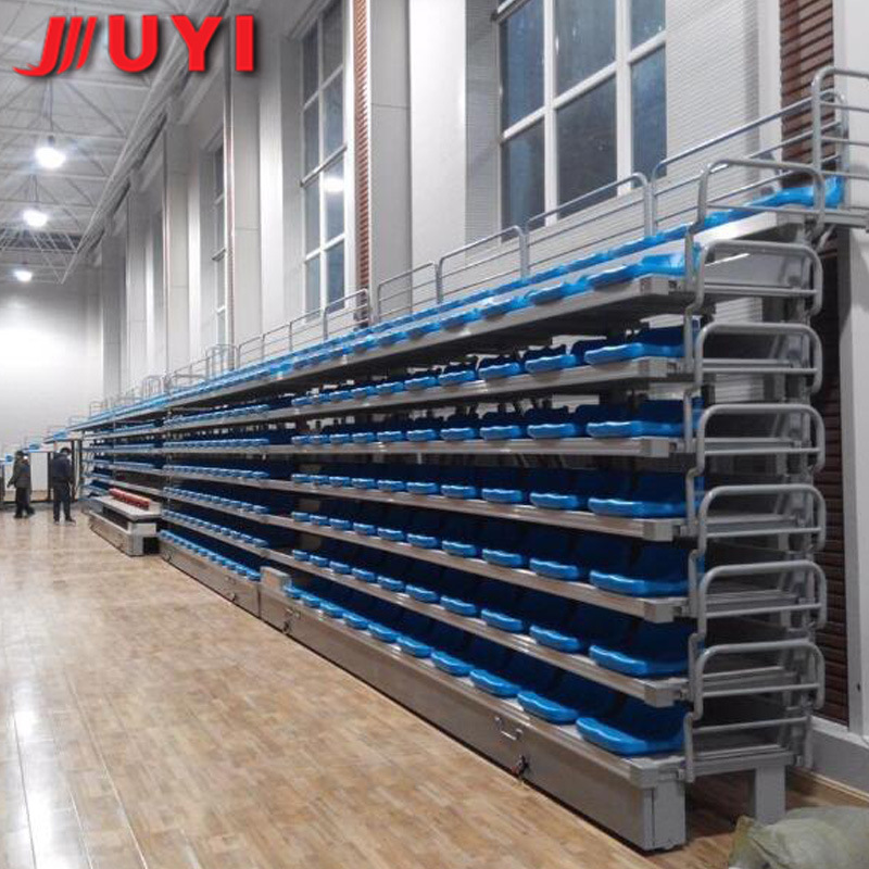 Outdoor Football Metal Frame HDPE Plastic Retractable Bleacher Blow Molding UV Fading Used Sport Seats