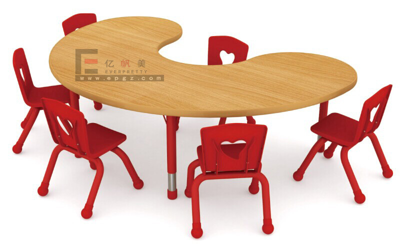 U-Shape Kids Party Tables and Chairs, Children Metal Table and Chairs