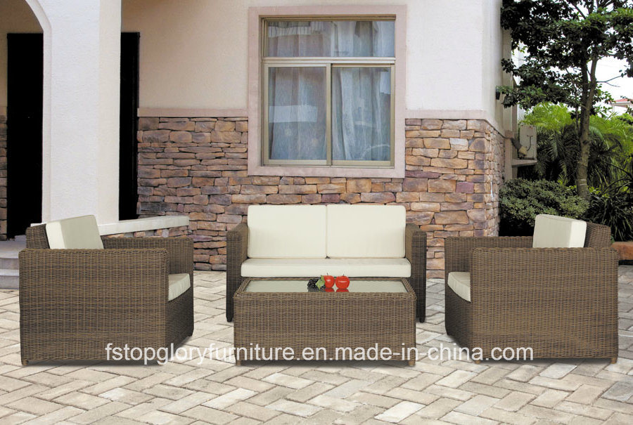New Design PE Rattan Outdoor Patio Beach Sofa Set Furniture