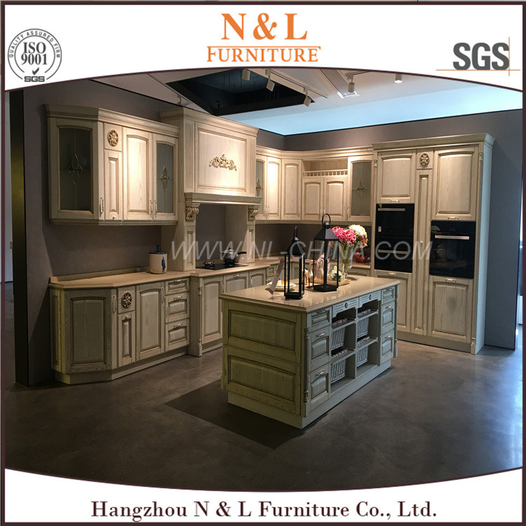 N & L Chinese Furniture Solid Wood Kitchen Cabinet