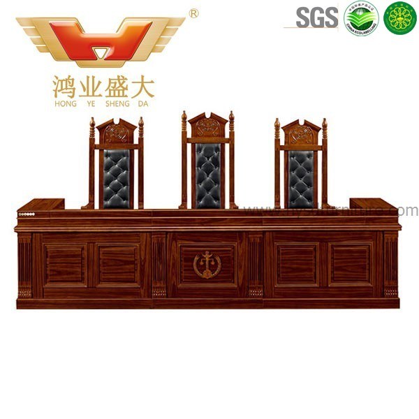 Government Supply Wood Veneer MDF High Quality Customized Court Furniture for Judge Table Chair