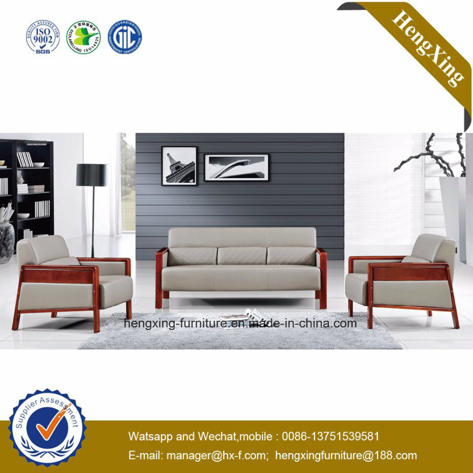 Modern Office Furniture Genuine Leather Couch Office Sofa (HX-CF011)