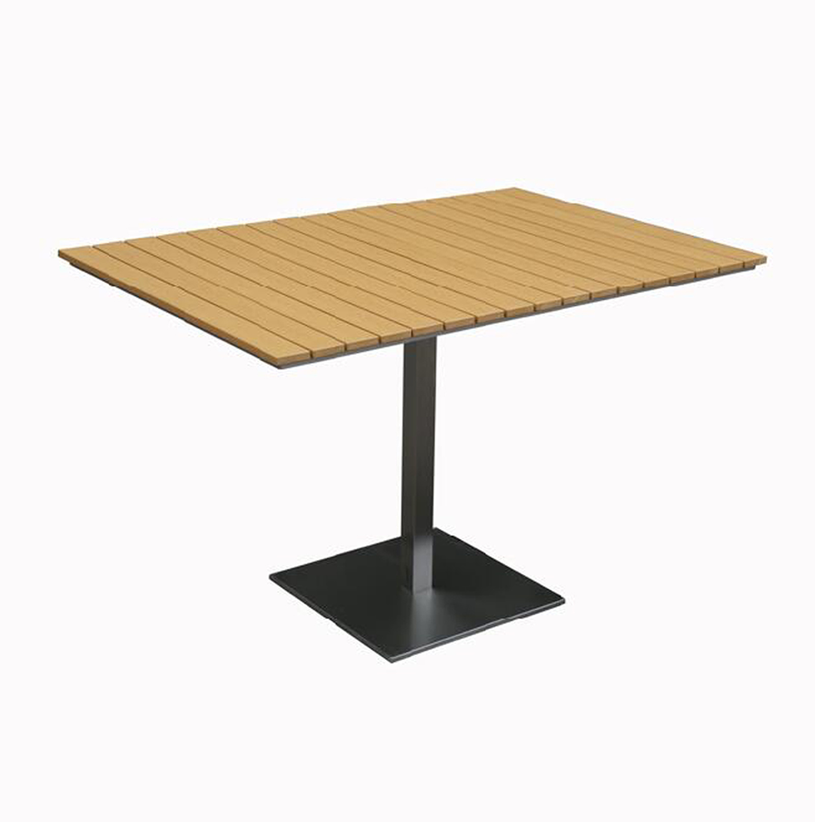 Garden Furniture High Density Plastic Wood Dining Table (PWT-15503-Teak)