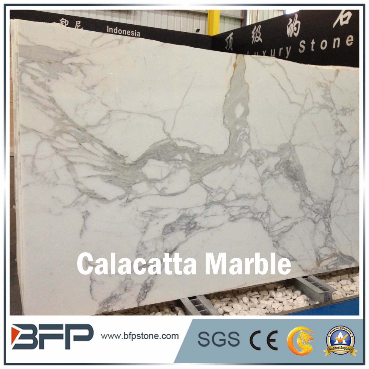 High Eend Calacatta Marble Slab for Bathroom Tile and Countertop