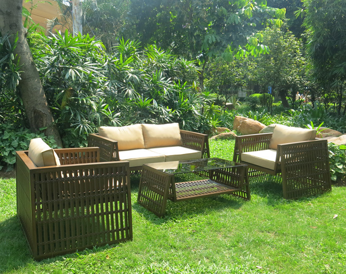 European Style Garden Rattan or Wicker Sofa Set (WS-15595)
