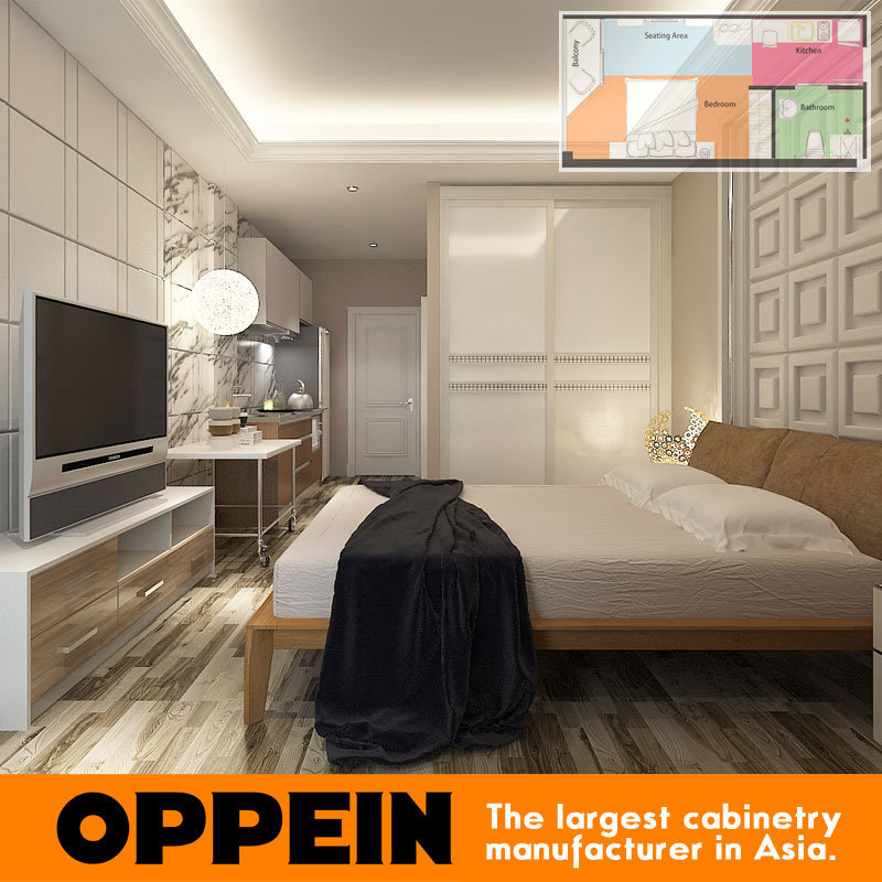 Oppein Modern 5-Star Hotel Bedroom Furniture by ISO9001 Manufacturer (OP15-H01)