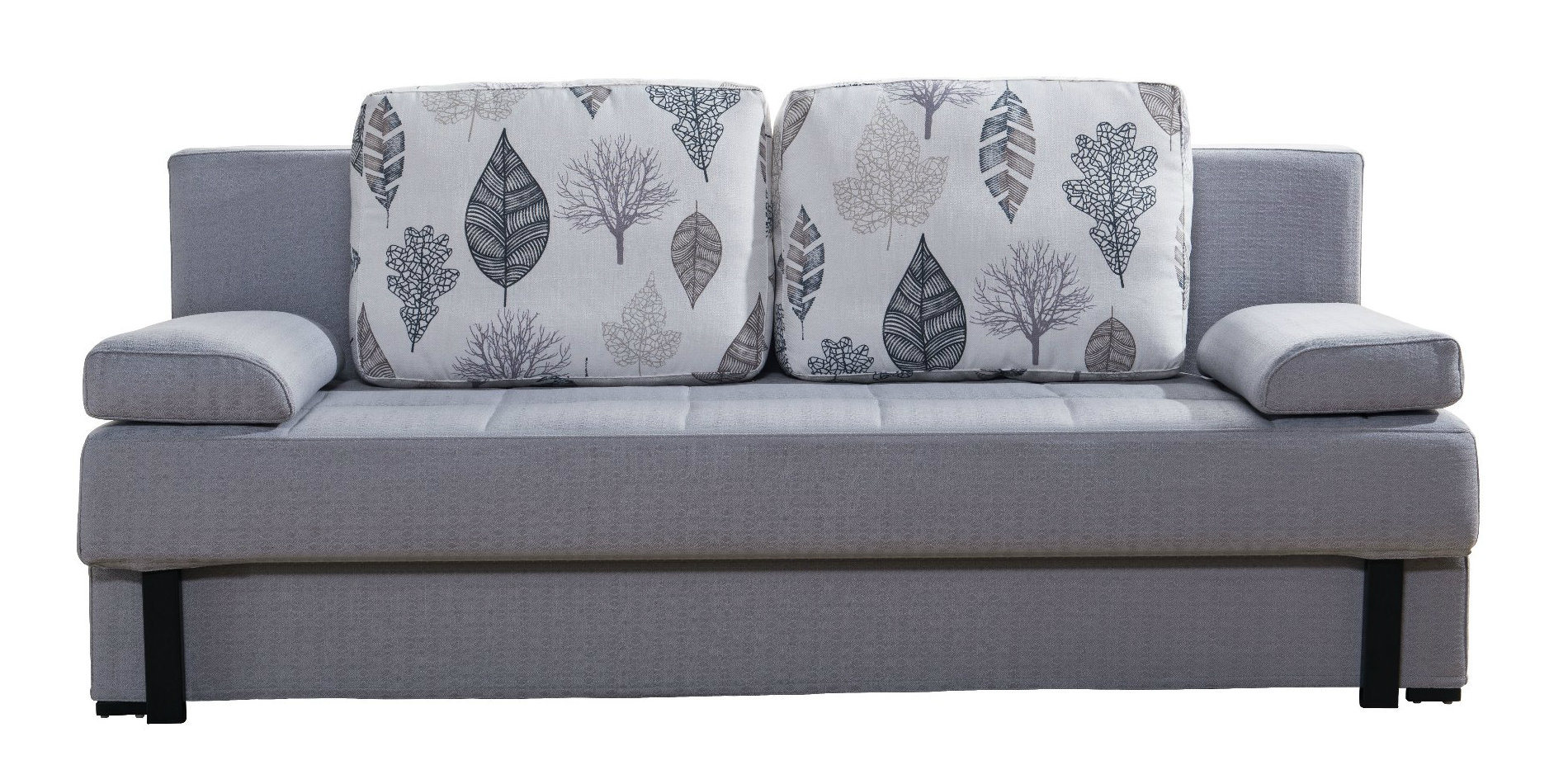 Furniture Modern Fabric Sofabed with Movable Armrest